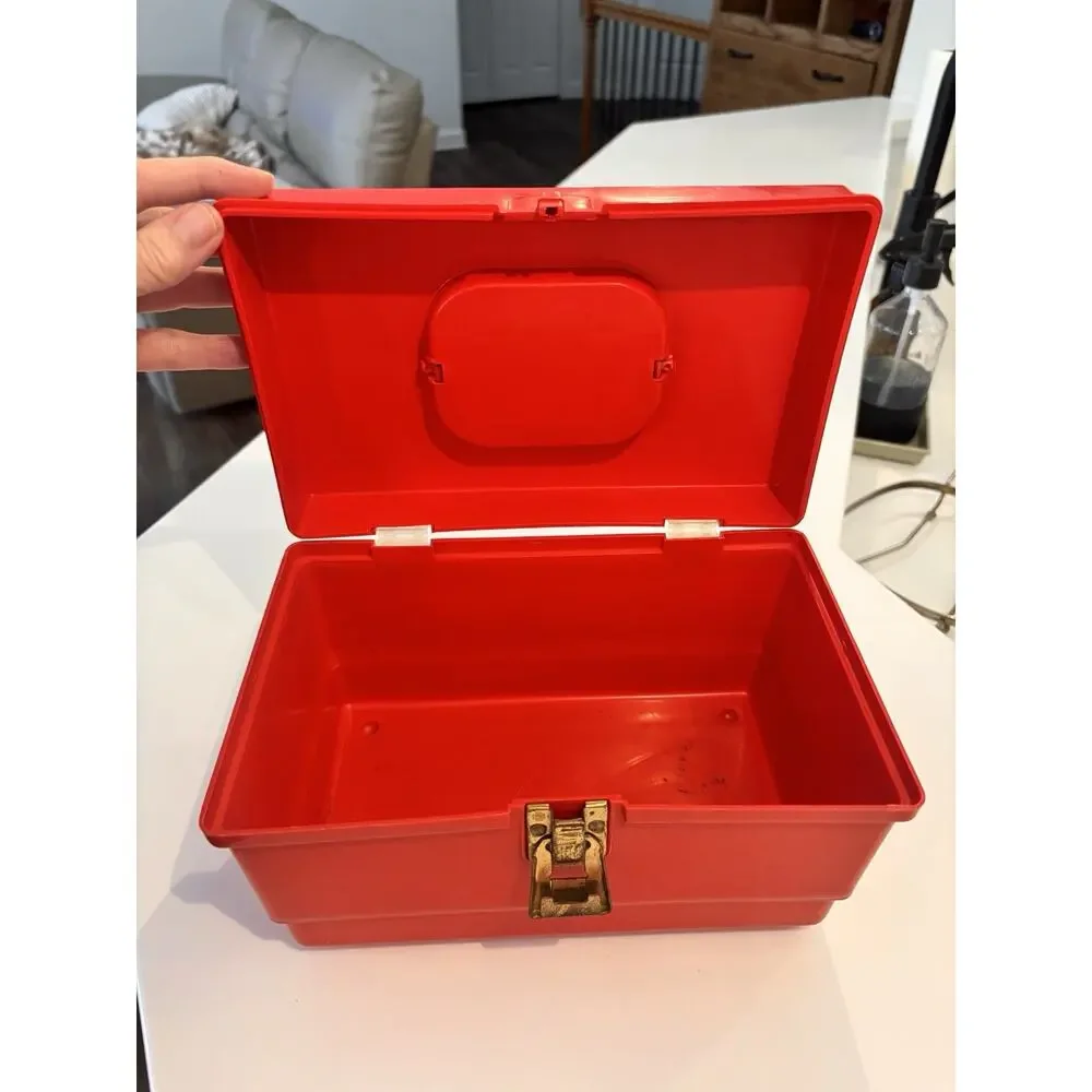 Vintage Wilson Wil-Hold Sewing Red Box Medium Size Plastic
